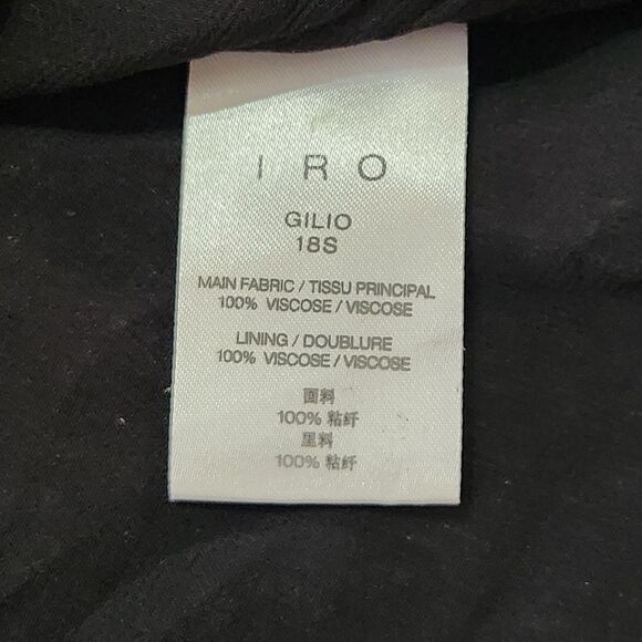 IRO Gilio Ruffled Chiffon Dress Pink Purple Black Sheer Layered Size 36/US 6 - Picture 11 of 15